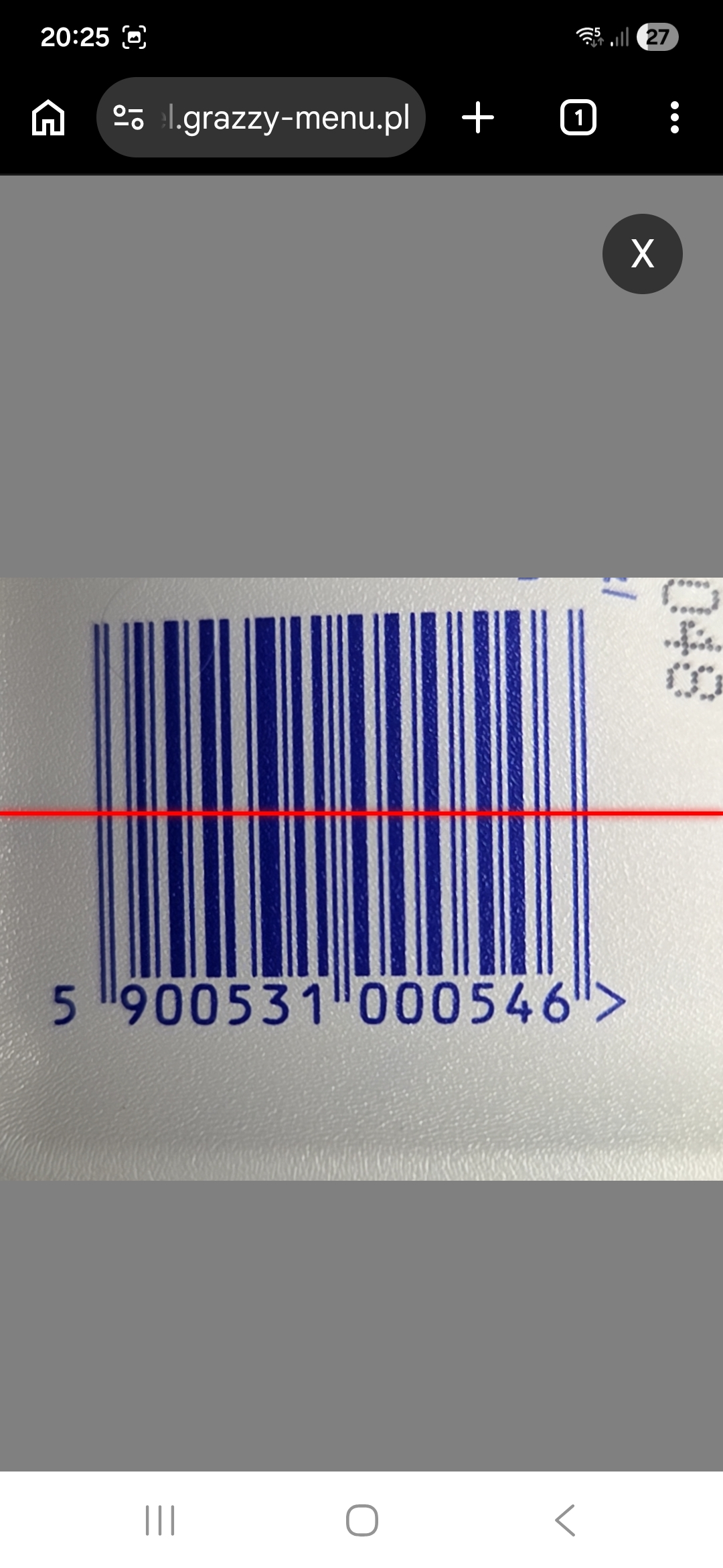 Skanowanie kodu kreskowego